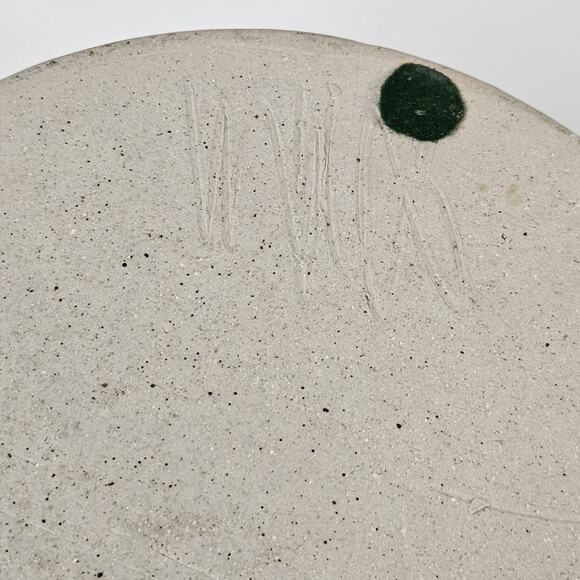 Vtg Handmade Studio Pottery Serving Bowl Rustic Primitive Dip Bowl Blue Brown - Picture 10 of 11